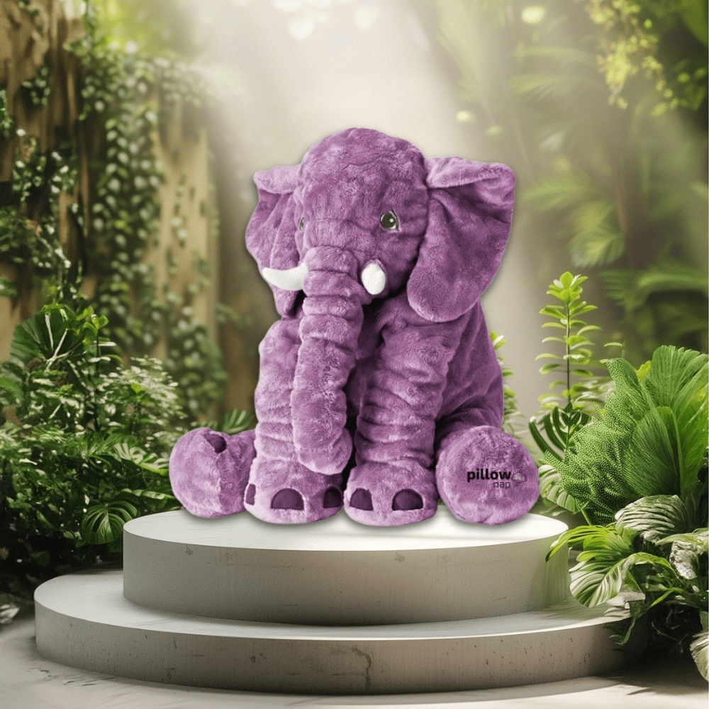 PillowNap Giant Elephant Pillow Purple Medium (60cm) - MOST POPULAR PillowNap