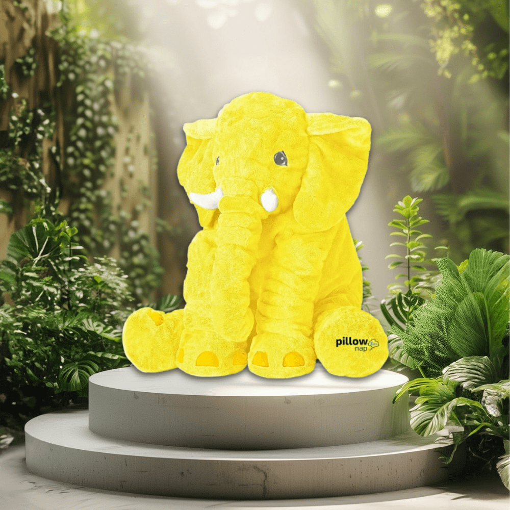 PillowNap Giant Elephant Pillow Yellow Medium (60cm) - MOST POPULAR PillowNap