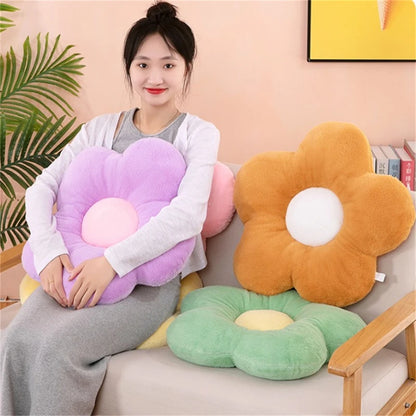 Plush Small Lumbar Flower Pillow PillowNap