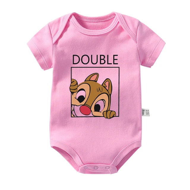 Double Trouble Twin Bodysuits Outfits Double-Pink PillowNap