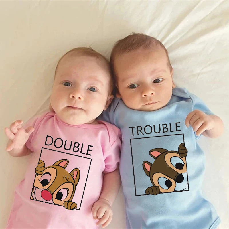 Baby Romper Twin Baby Onesies Twin Outfits Adorable Matching