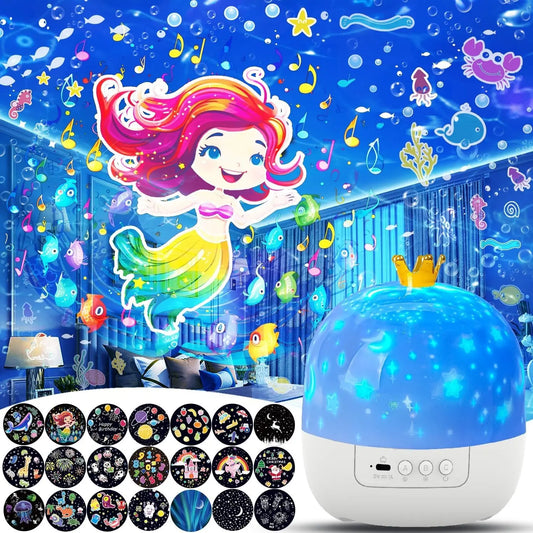 Magical Night Light Projector Crown PillowNap