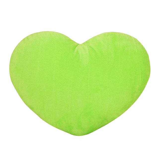 Plush Heart Pillow Green PillowNap