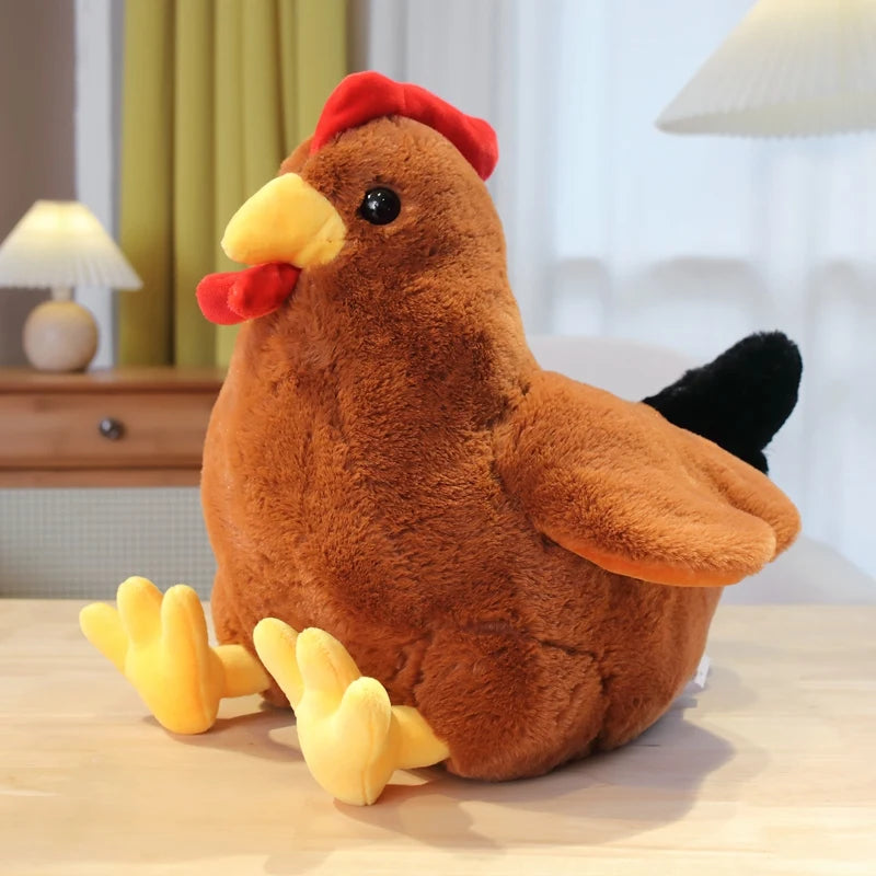 Realistic Chicken Stuffed Animal Brown PillowNap