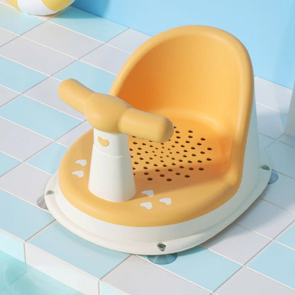 Playful Non-Slip Baby Bath Seat Yellow PillowNap