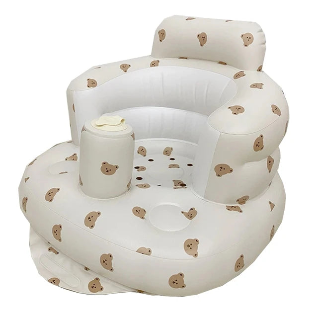 Inflatable Baby Sofa Chair Lounger Bear PillowNap