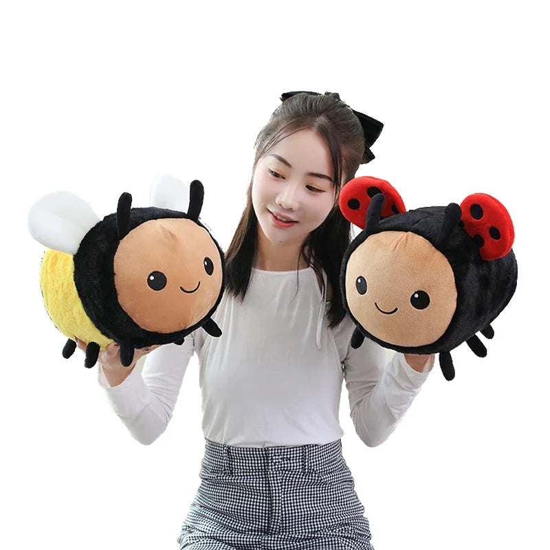 Kawaii Bee and Ladybug Plush Toys PillowNap