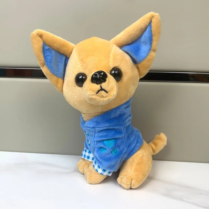 Chihuahua Stuffed Animal Blue PillowNap