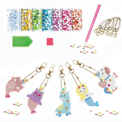 Kids Diamond Painting Keychains Kit DIY 7 PillowNap