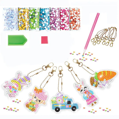 Kids Diamond Painting Keychains Kit DIY 4 PillowNap