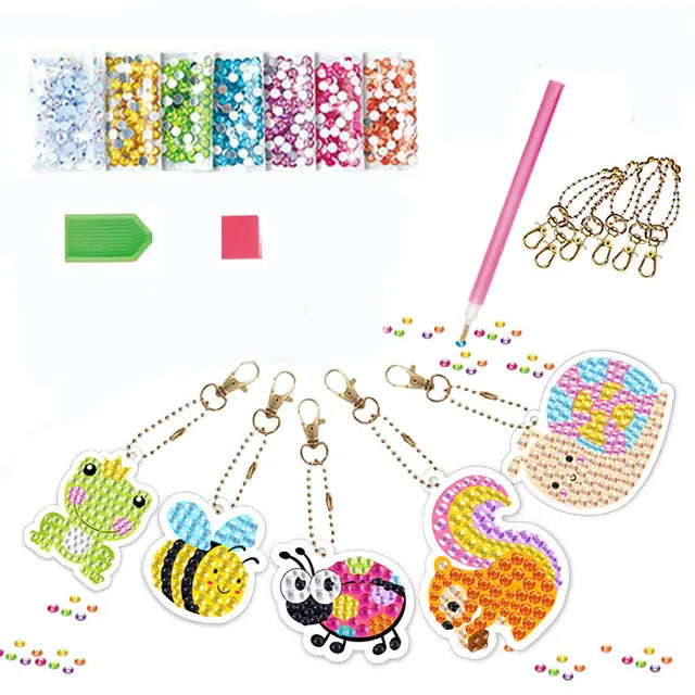 Kids Diamond Painting Keychains Kit DIY 9 PillowNap