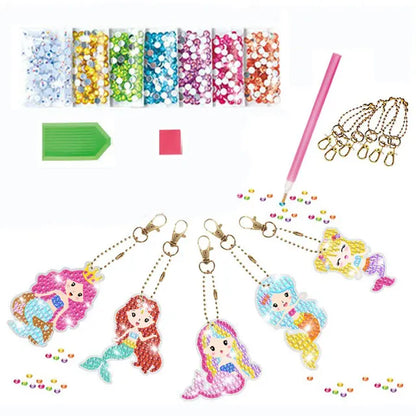 Kids Diamond Painting Keychains Kit DIY 6 PillowNap