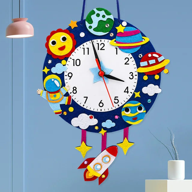 Kids DIY Cartoon Wall Clock A PillowNap