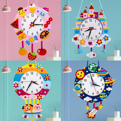 Kids DIY Cartoon Wall Clock PillowNap