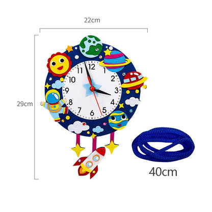 Kids DIY Cartoon Wall Clock PillowNap