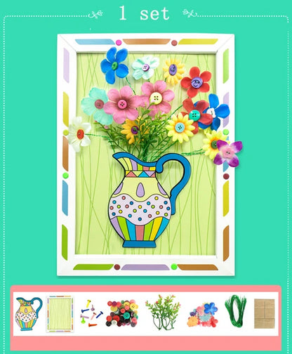 3D Flower Embossing Kit Photo Frame For Kids Style 1 PillowNap