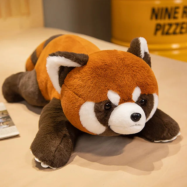 Lifelike Red Panda Stuffed Animal Lying PillowNap