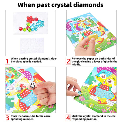 Mosaic Crystal Sticker Art Puzzle DIY for Kids PillowNap