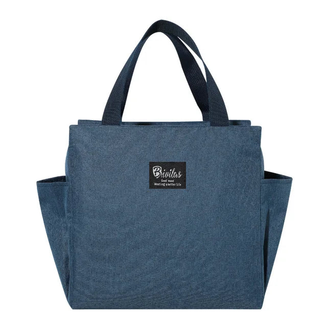 Multifunctional Waterproof Large Oxford Cooler Bag Navy Blue PillowNap