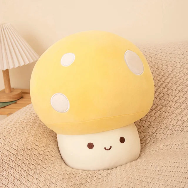 Plush Mushroom Pillow Yellow PillowNap