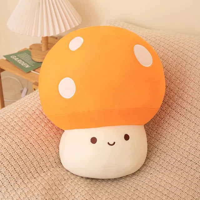 Plush Mushroom Pillow Orange PillowNap