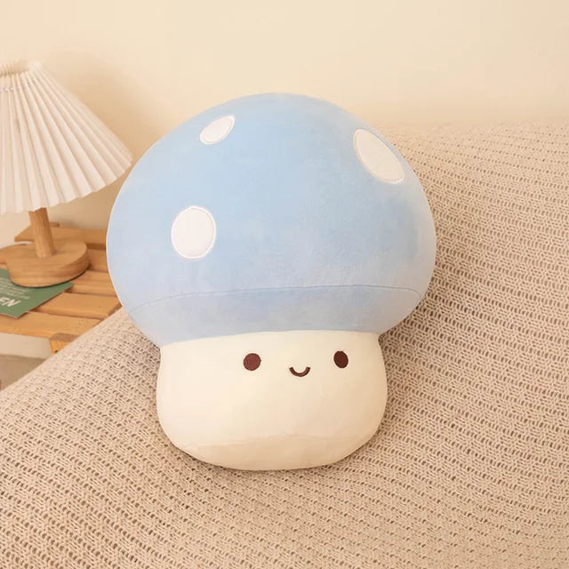 Plush Mushroom Pillow Blue PillowNap