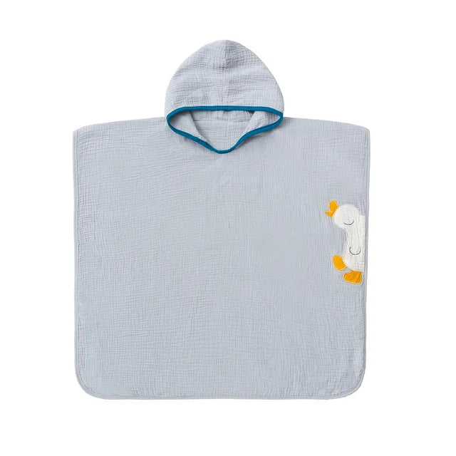 Muslin Baby Hooded Beach Towel Grey(Carton) PillowNap