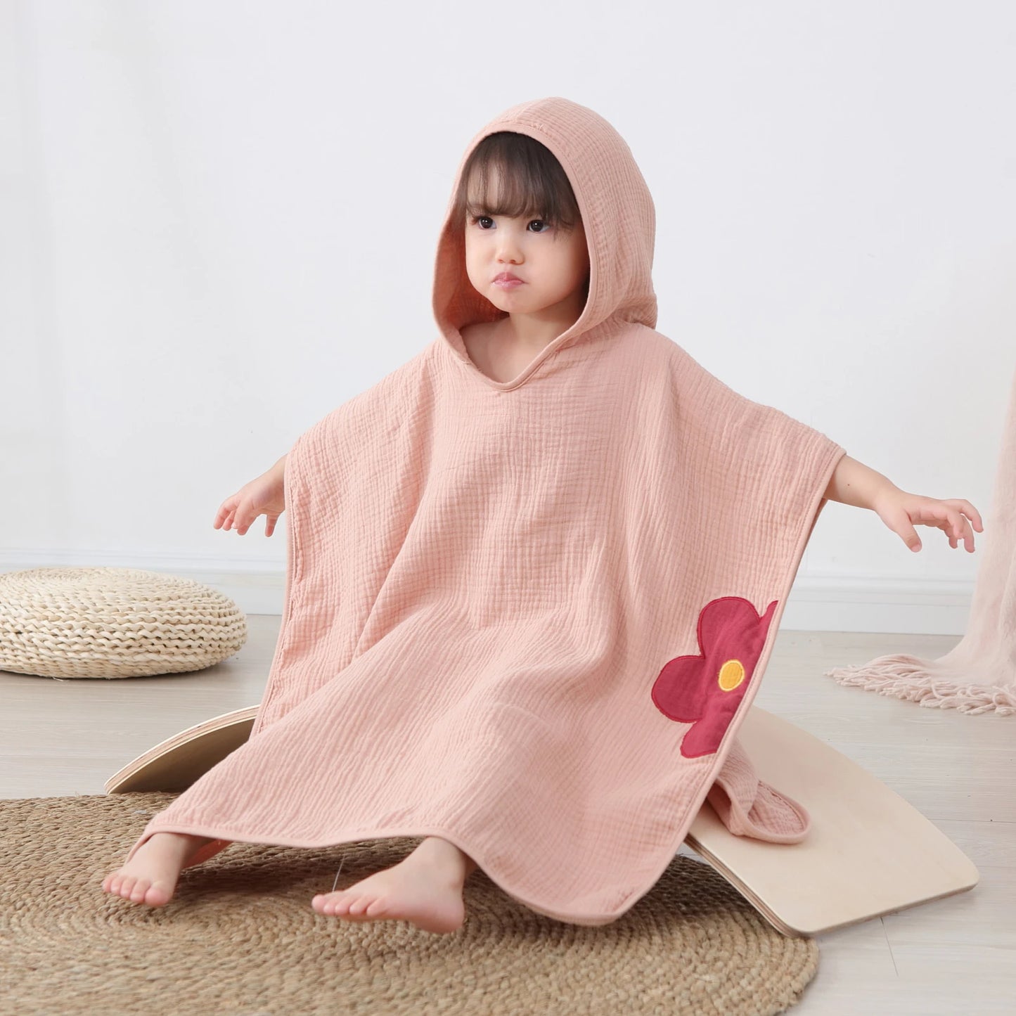 Muslin Baby Hooded Beach Towel PillowNap