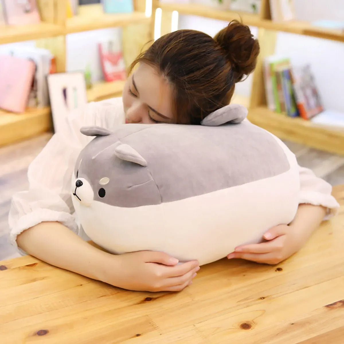 Angry Shiba Inu Plush Pillow PillowNap