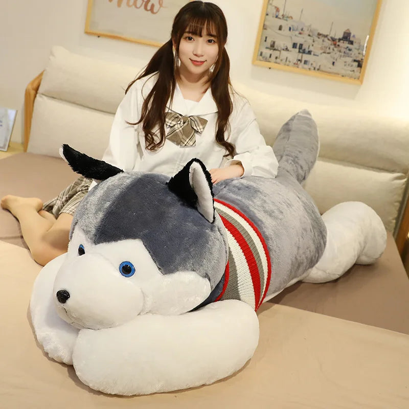 Husky Stuffed Animal PillowNap