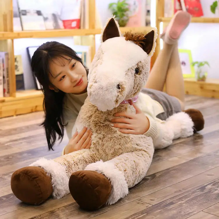 Giant Horse Stuffed Animal 90cm 35.43 Gray