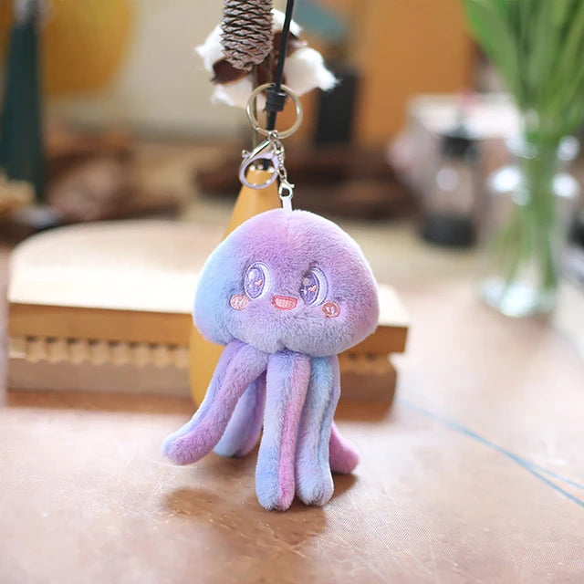 Jellyfish Plush Stuffed Animal Keychain Purple PillowNap