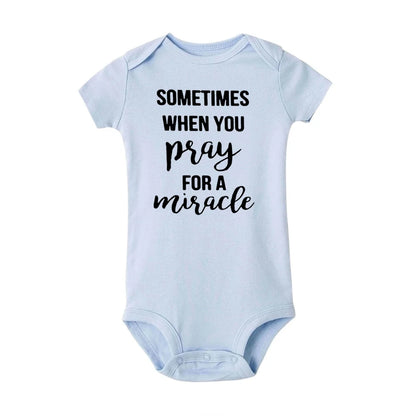 Cute Two Miracles Twins Bodysuit Blue-1 PillowNap