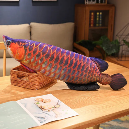 Realistic Fish Stuffed Animals Purple Arapaima PillowNap