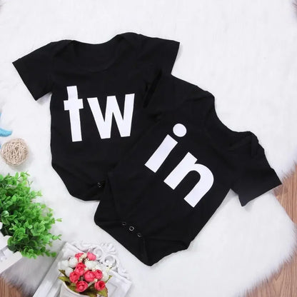 TW & IN Letter Print Twins Outfit PillowNap