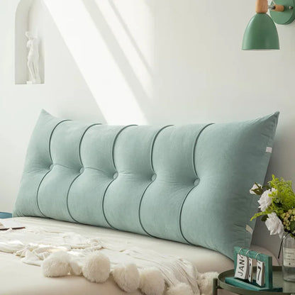 King Size Headboard Pillow For Reading Light green PillowNap