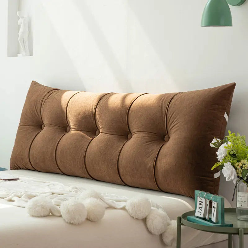 King Size Headboard Pillow For Reading Brown PillowNap