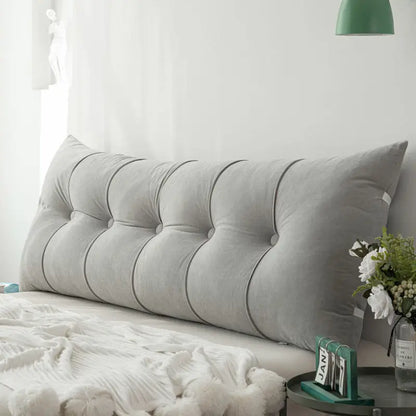 King Size Headboard Pillow For Reading Light Gray PillowNap