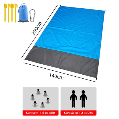 Extra Large Waterproof Beach Mat 200x140cm PillowNap