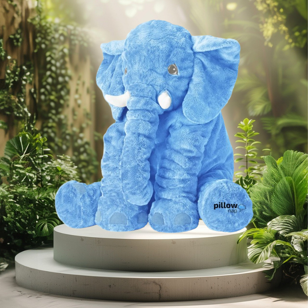 PillowNap Elephant Pillow Blue PillowNap